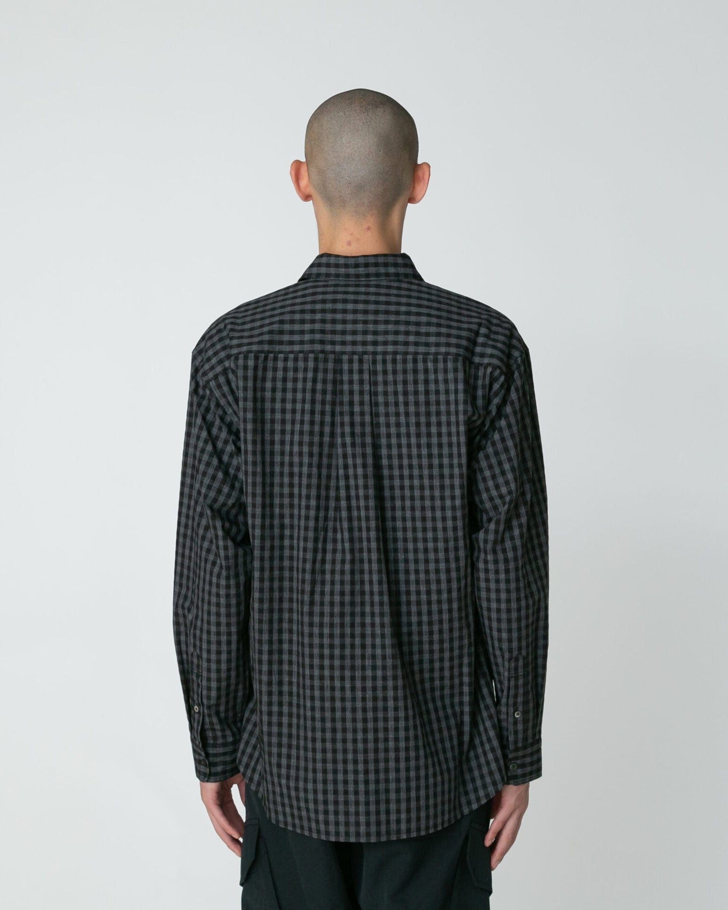 SNOW PEAK NIIGATA MADE GINGHAM CHECK SHIRT- BLACK