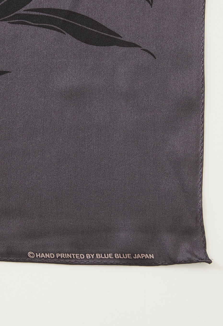 BLUE BLUE JAPAN CASABLANCA LILY SILK BANDANA - BLACK