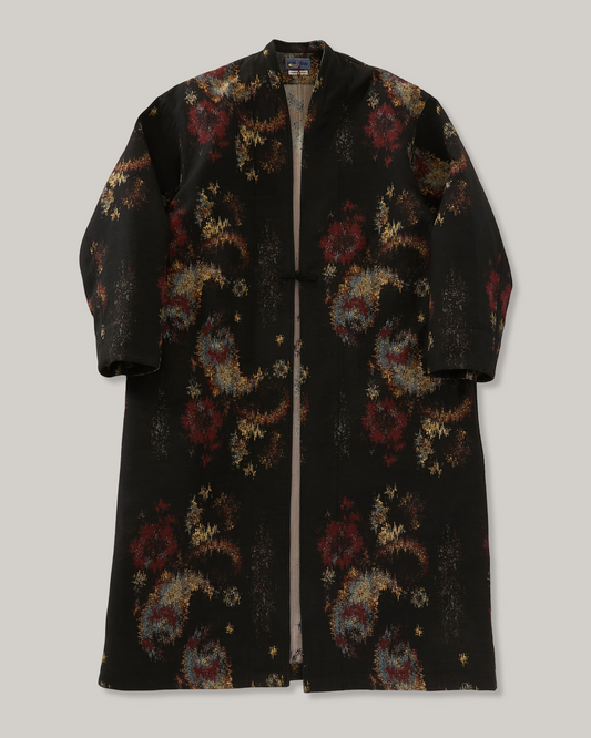 BLUE BLUE JAPAN TSUJIGAHANA GOBELIN LONG HAORI JACKET - BLACK