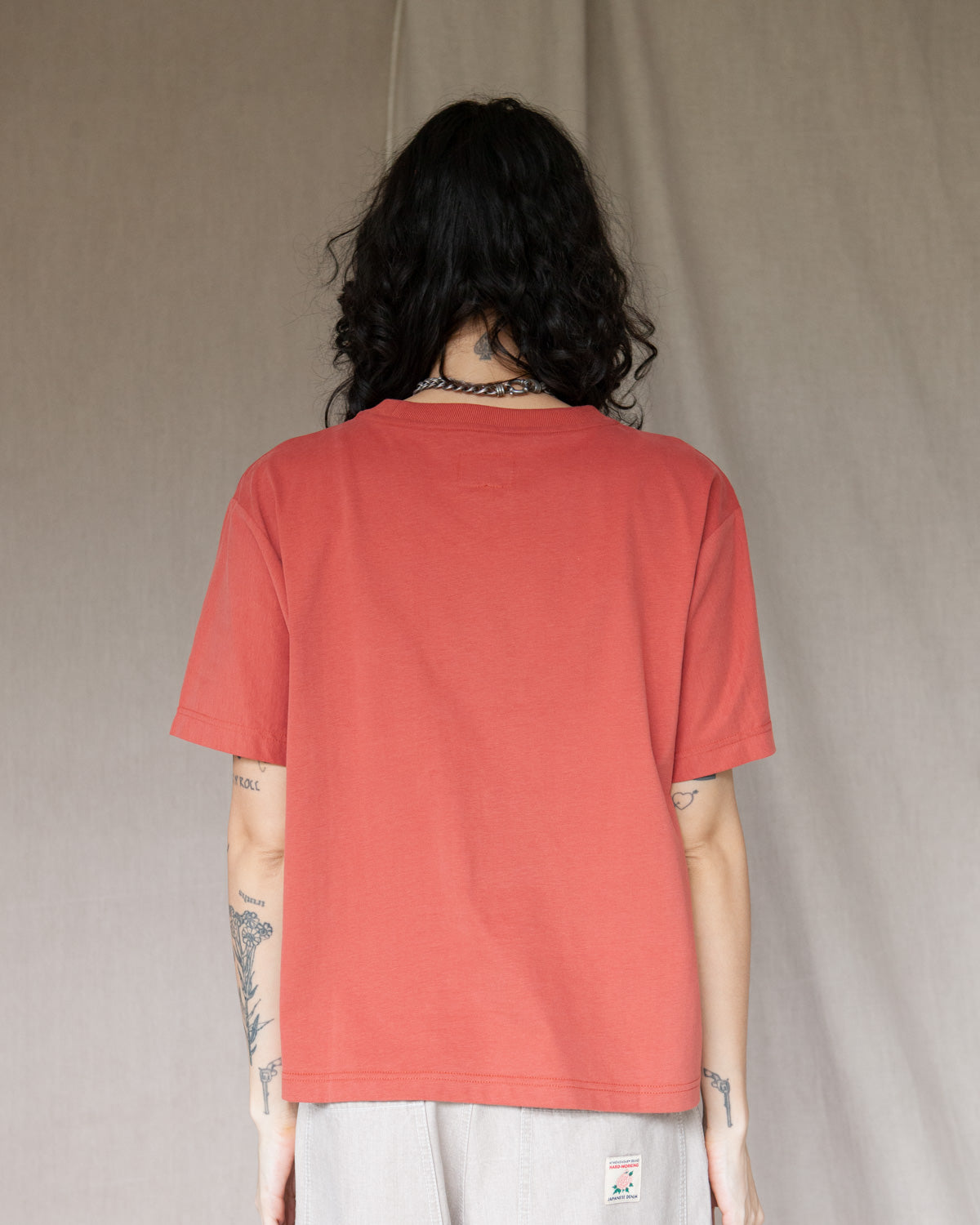 W'MENSWEAR BOWL TEE - SIENNA BROWN