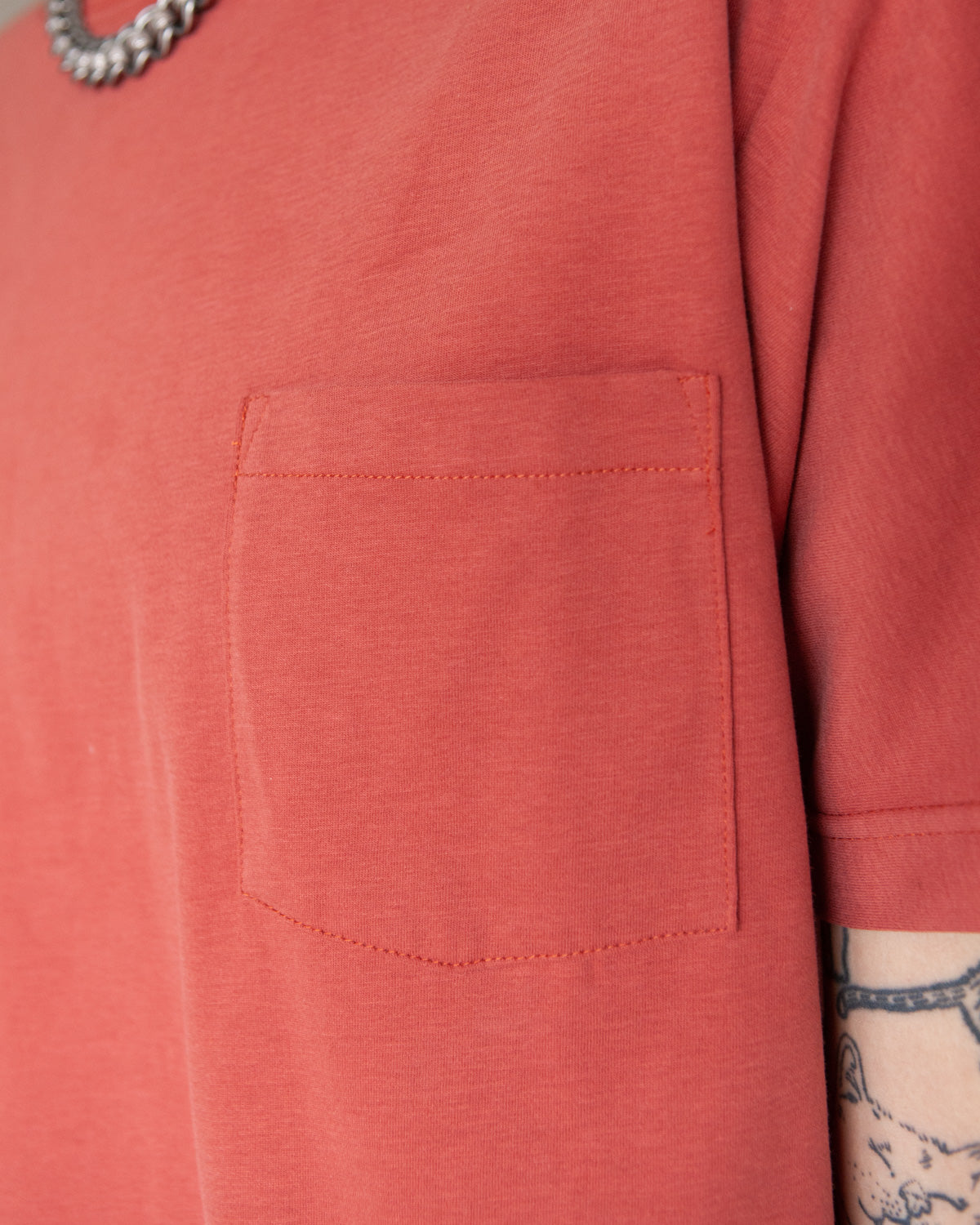 W'MENSWEAR BOWL TEE - SIENNA BROWN