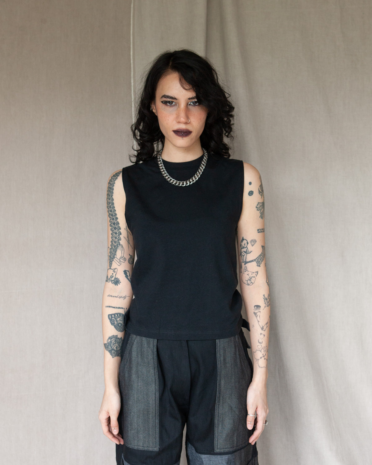 W'MENSWEAR TANK - BLACK