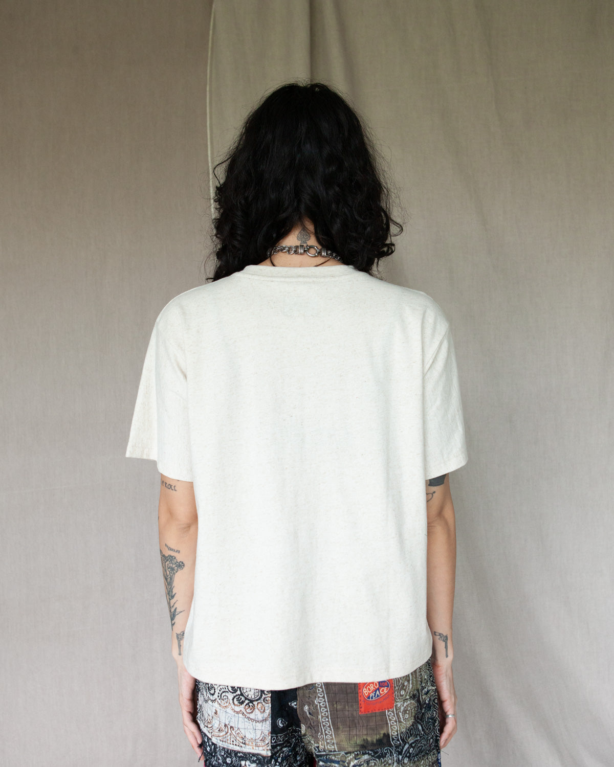W'MENSWEAR BOWL TEE - OATMEAL
