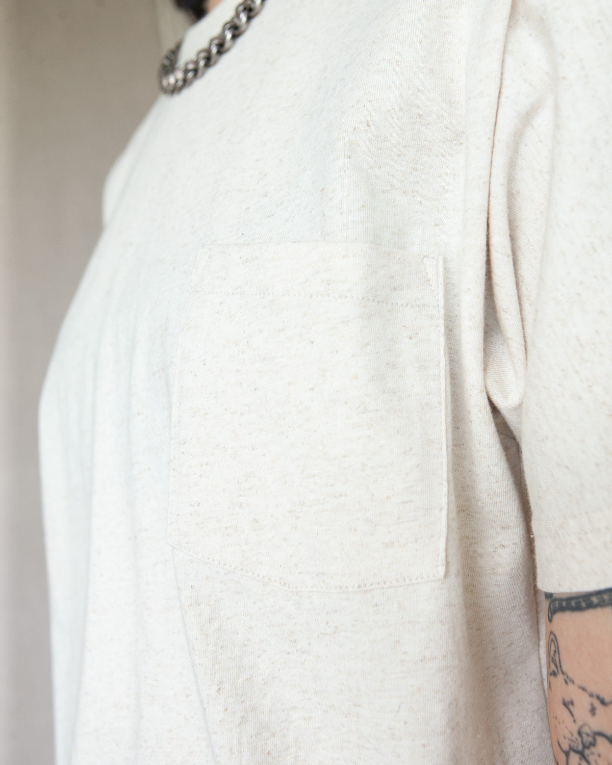 W'MENSWEAR BOWL TEE - OATMEAL
