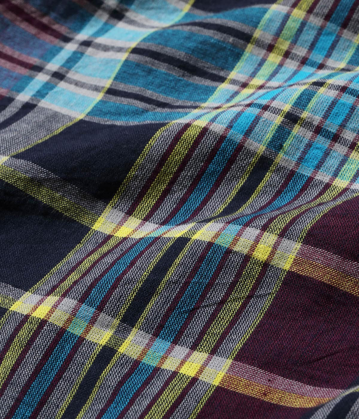 SUGAR CANE INDIA MADRAS BUTTON DOWN SS SHIRT - PURPLE