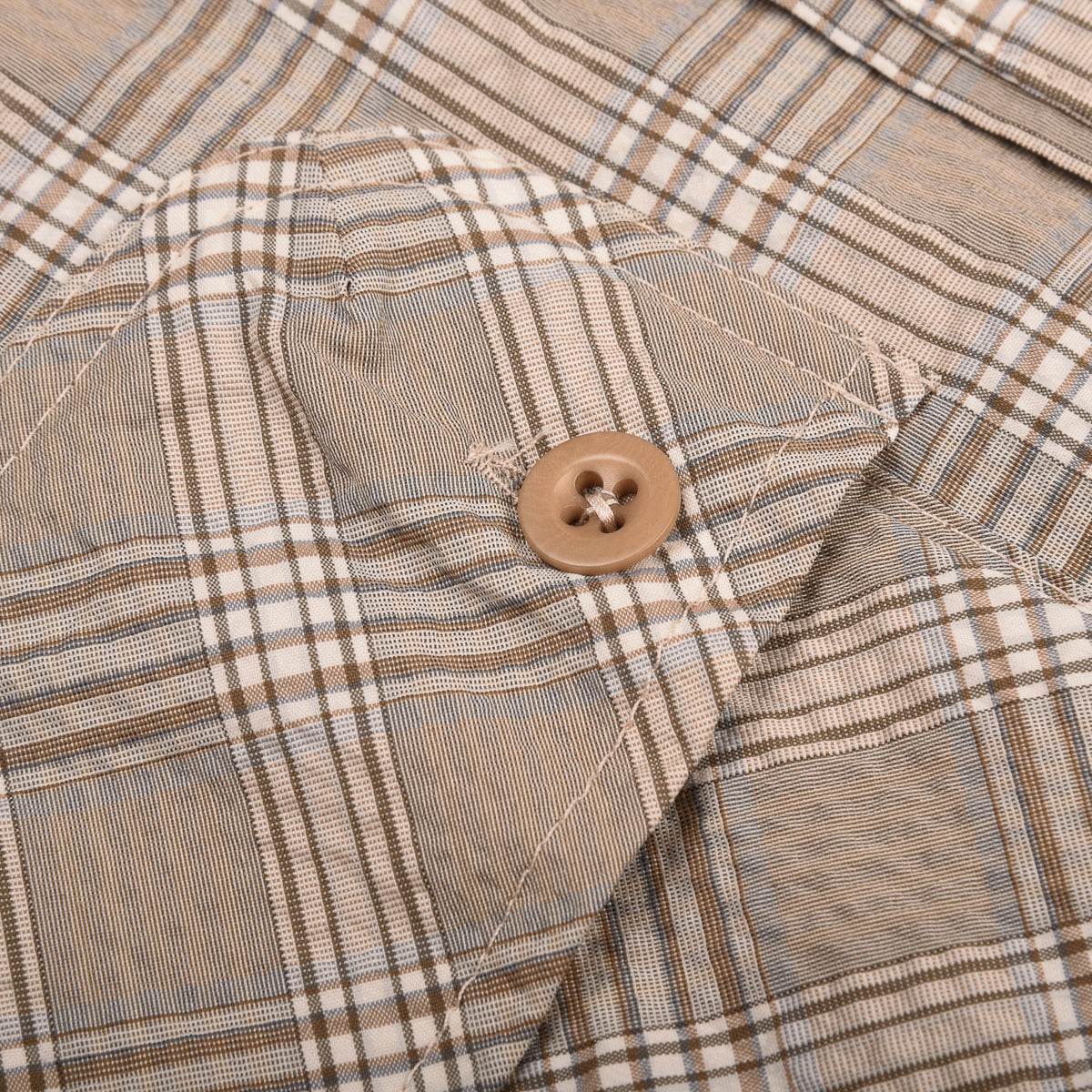 1ST PAT-RN PATH OVERSHIRT - BEIGE GLENCHECK