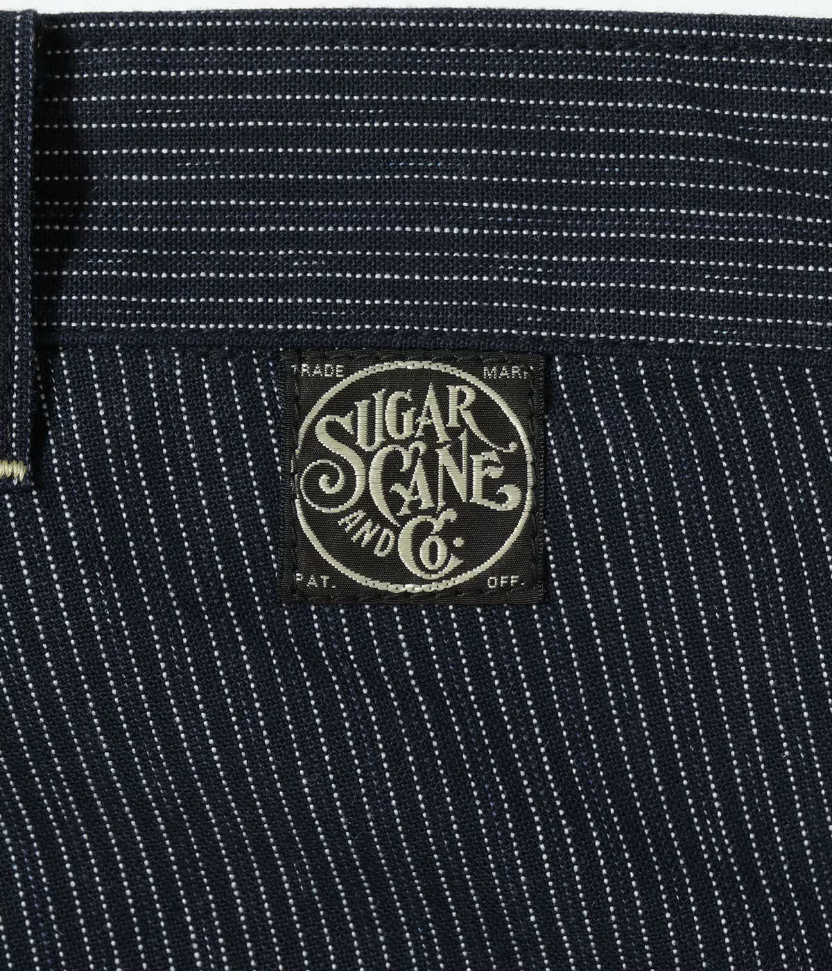 SUGARCANE FICTION ROMANCE 8oz. INDIGO STRIPE WORK PANTS