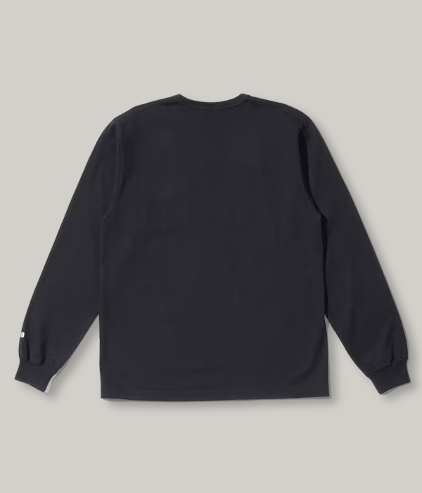 WHITESVILLE LONG SLEEVE POCKET T-SHIRT - BLACK
