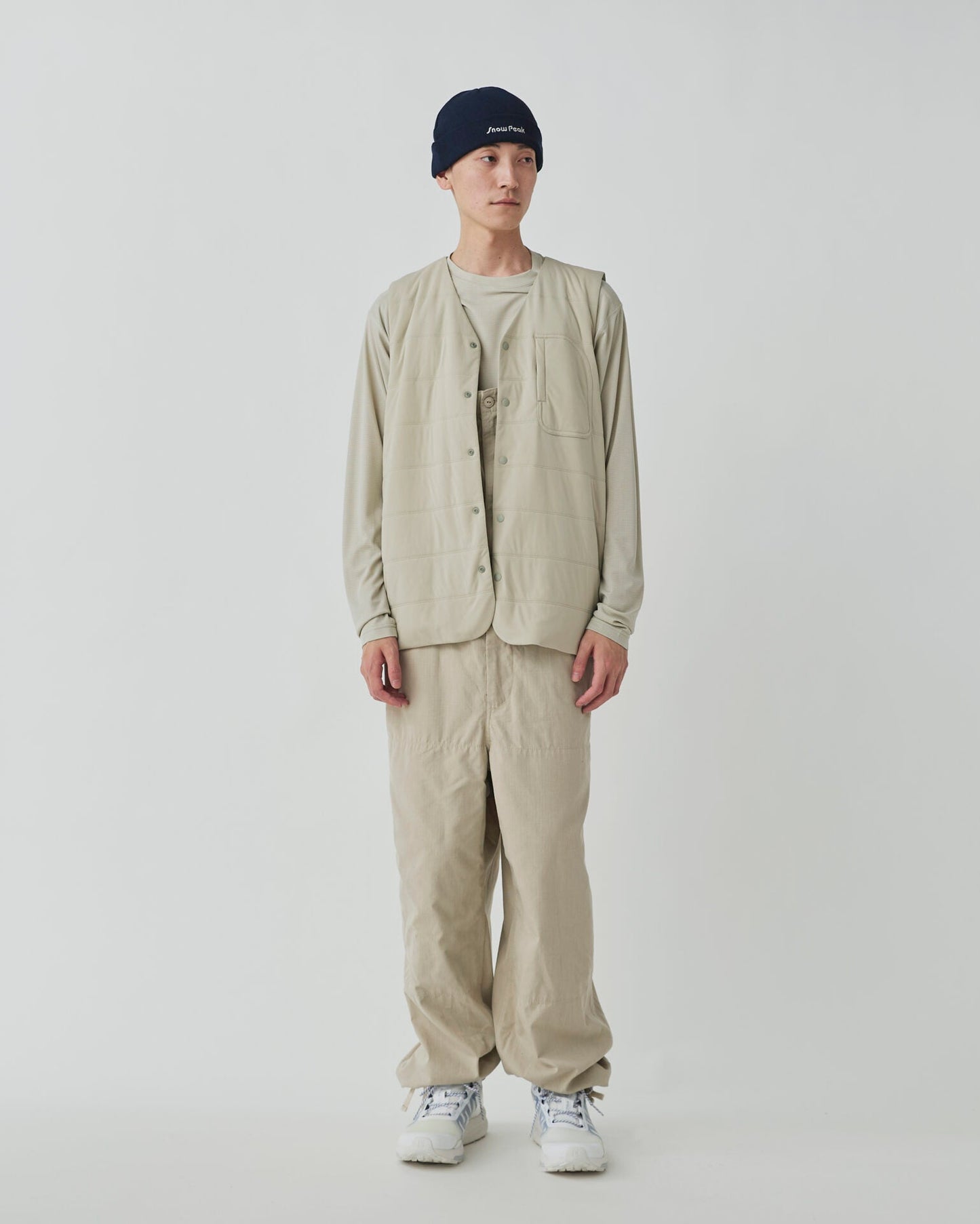 SNOW PEAK FLEXIBLE INSULATED VEST - IVORY