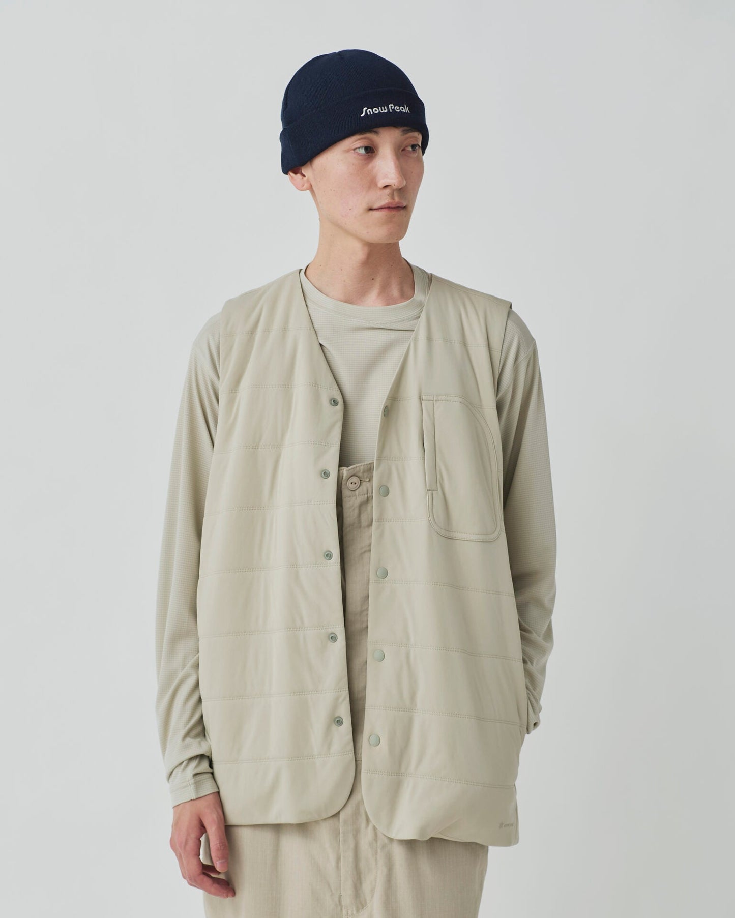 SNOW PEAK FLEXIBLE INSULATED VEST - IVORY