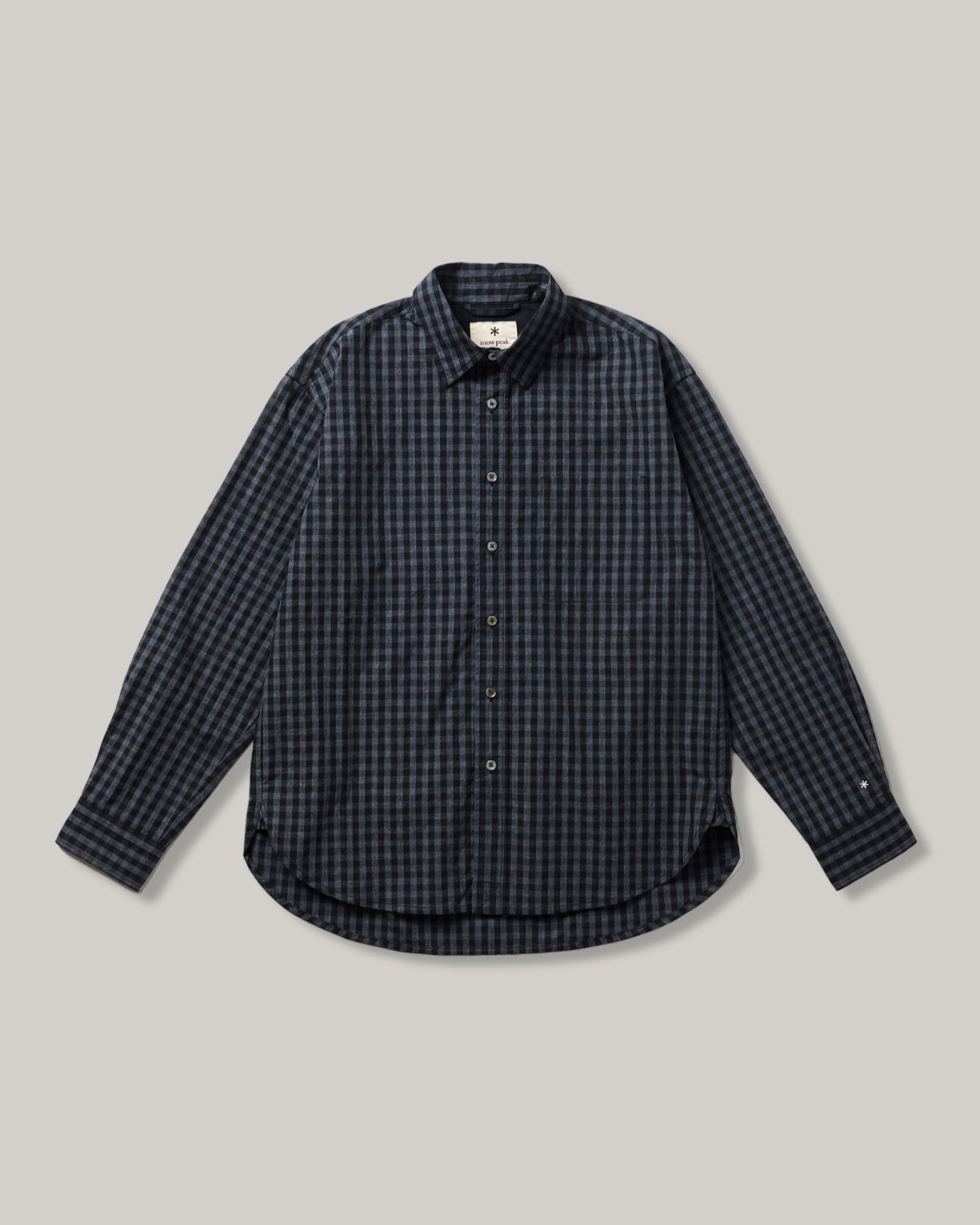 SNOW PEAK NIIGATA MADE GINGHAM CHECK SHIRT- BLACK