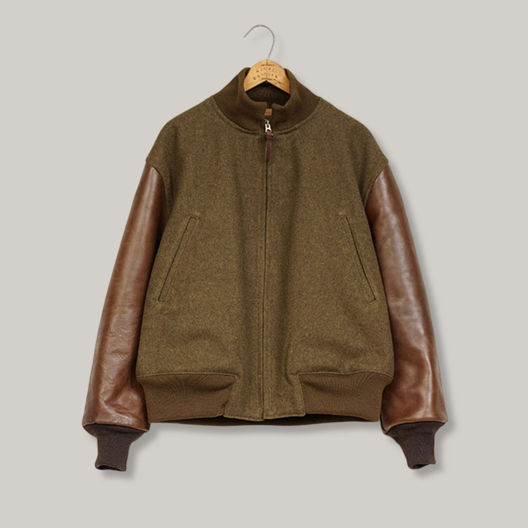 NIGEL CABOURN MAINLINE 40's TANKER JACKET - ARMY MELTON KHAKI