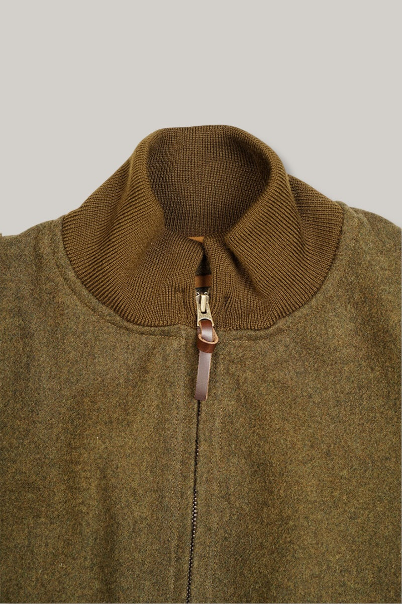 NIGEL CABOURN MAINLINE 40's TANKER JACKET - ARMY MELTON KHAKI