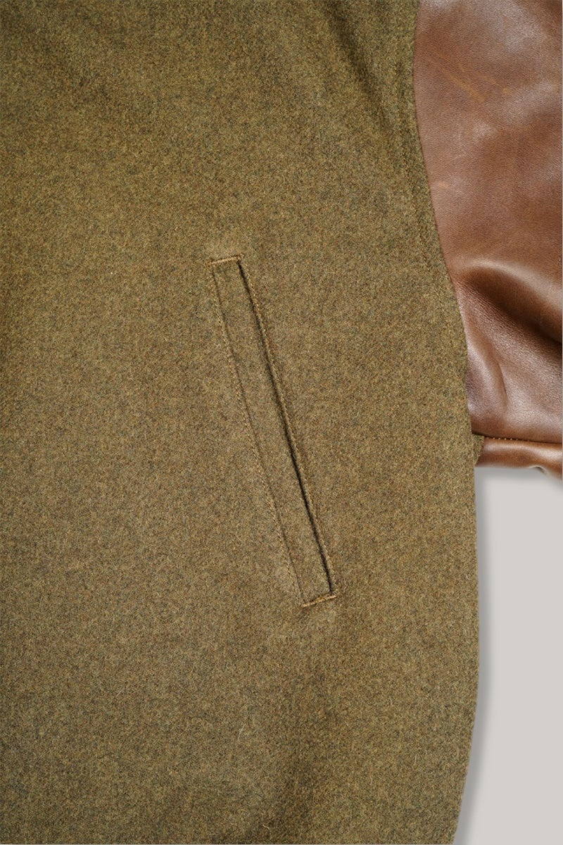 NIGEL CABOURN MAINLINE 40's TANKER JACKET - ARMY MELTON KHAKI