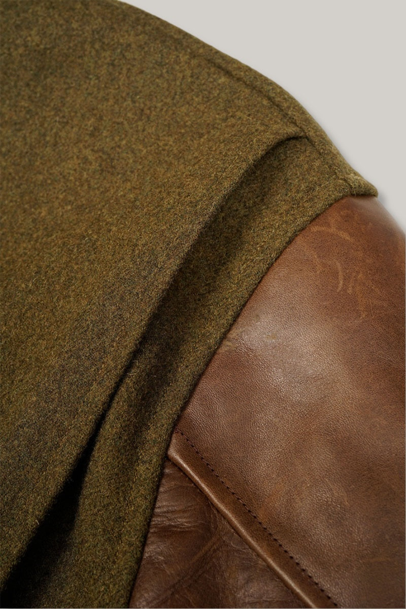 NIGEL CABOURN MAINLINE 40's TANKER JACKET - ARMY MELTON KHAKI