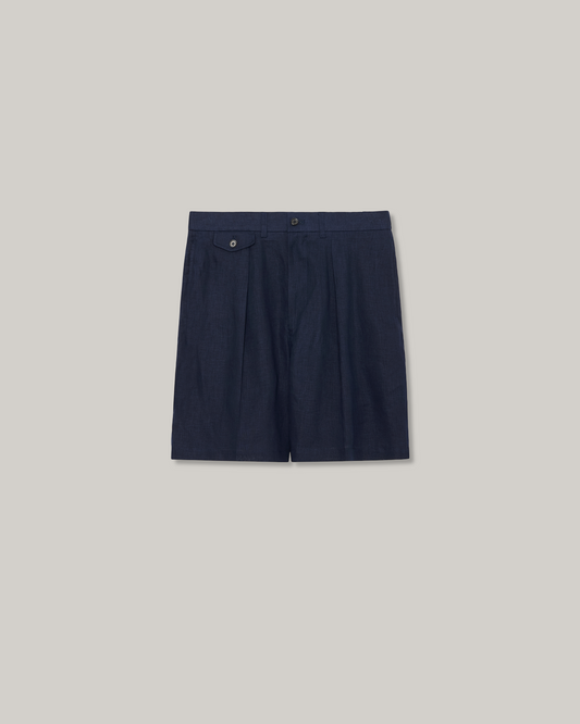 MARKAWARE CLASSIC FIT HEMP SHORTS - NAVY
