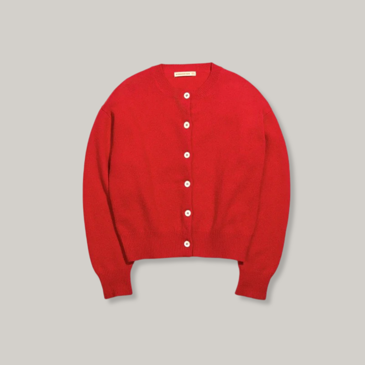 &DAUGHTER ADA CREWNECK CARDIGAN - POPPY RED