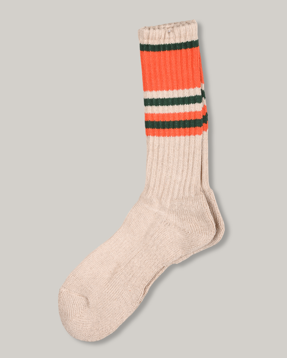 ANONYMOUS ISM GO HEMP RANDOM STRIPE PILE CREW - ORANGE