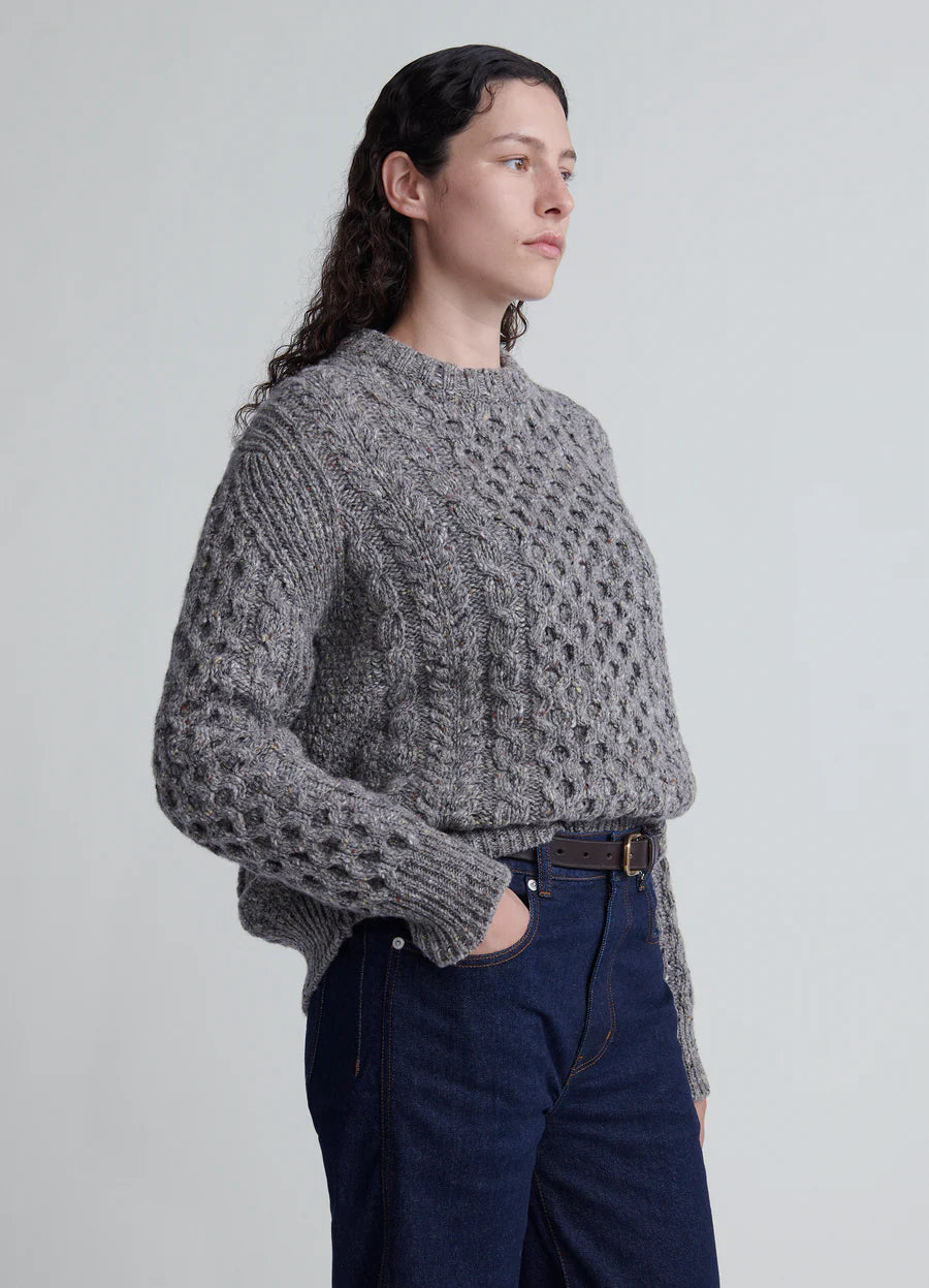 &DAUGHTER ARLA DONEGAL ARAN CREWNECK - RAMOR