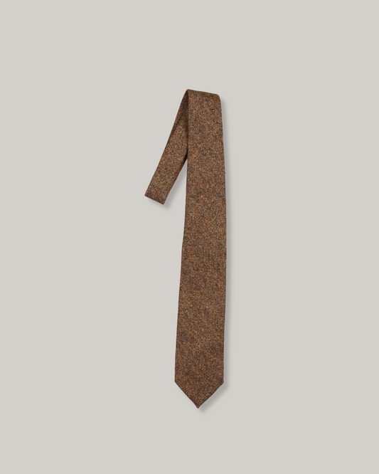 TS(S) STRIPE WOOL TWEED CLOTH NECK TIE - KHAKI