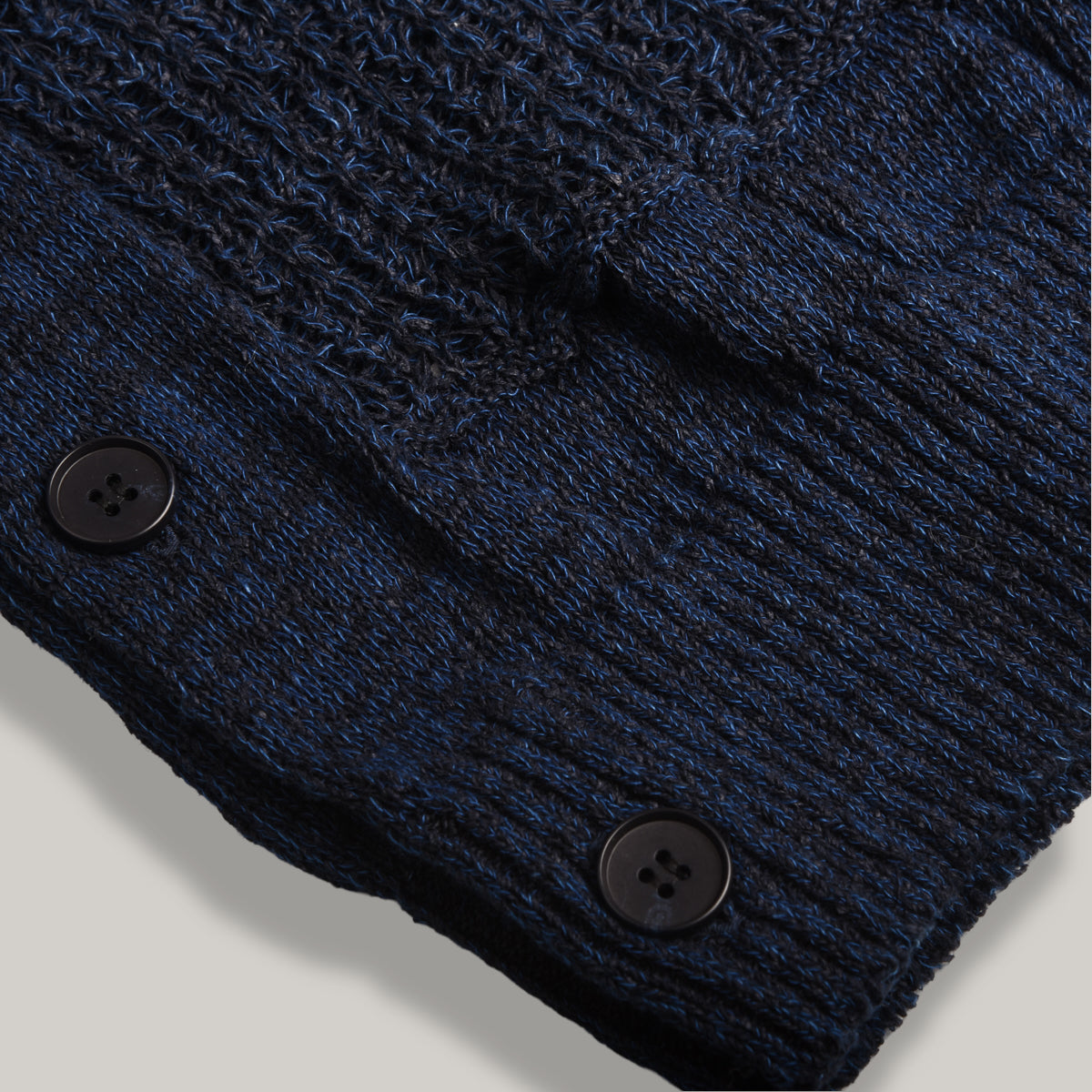 BLUE BLUE JAPAN INDIGO PAPER YARN SIDE BUTTON VEST