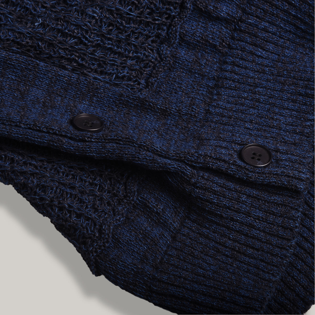 BLUE BLUE JAPAN INDIGO PAPER YARN SIDE BUTTON VEST