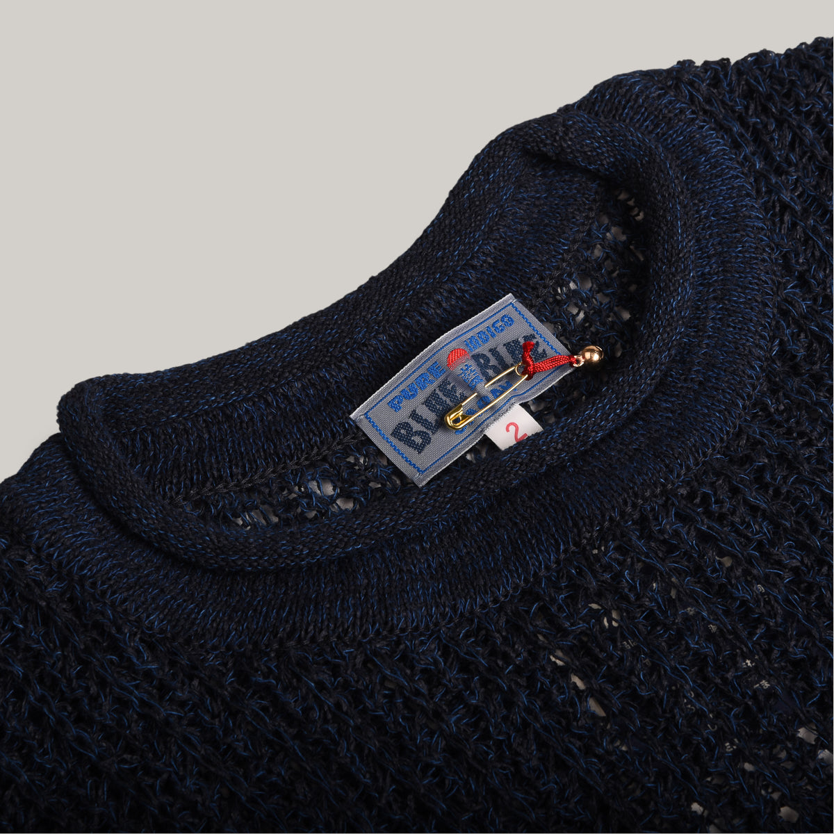 BLUE BLUE JAPAN INDIGO PAPER YARN SIDE BUTTON VEST