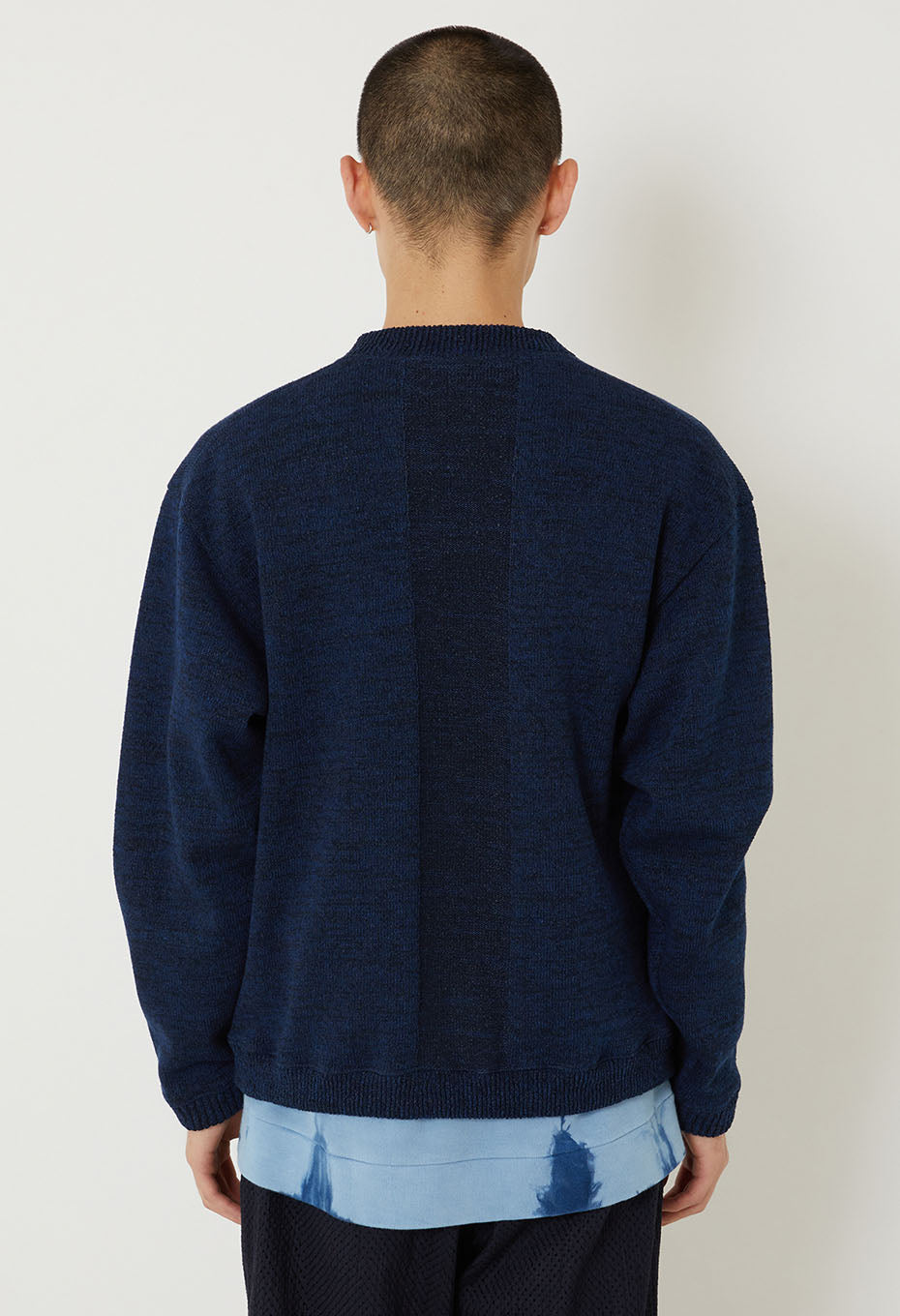 BLUE BLUE JAPAN PAPER YARN BONDING-FINISHED CARDIGAN - INDIGO