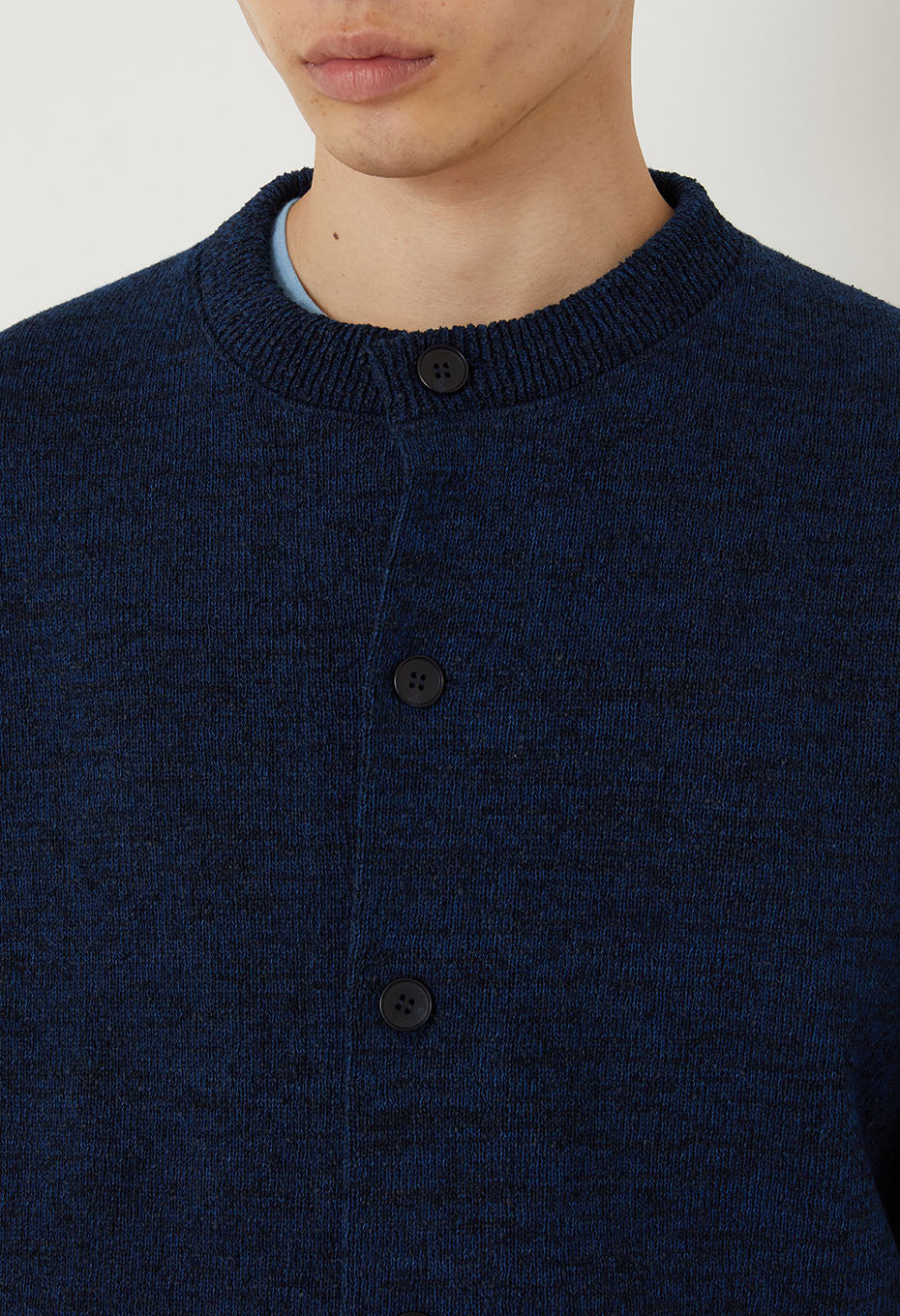 BLUE BLUE JAPAN PAPER YARN BONDING-FINISHED CARDIGAN - INDIGO