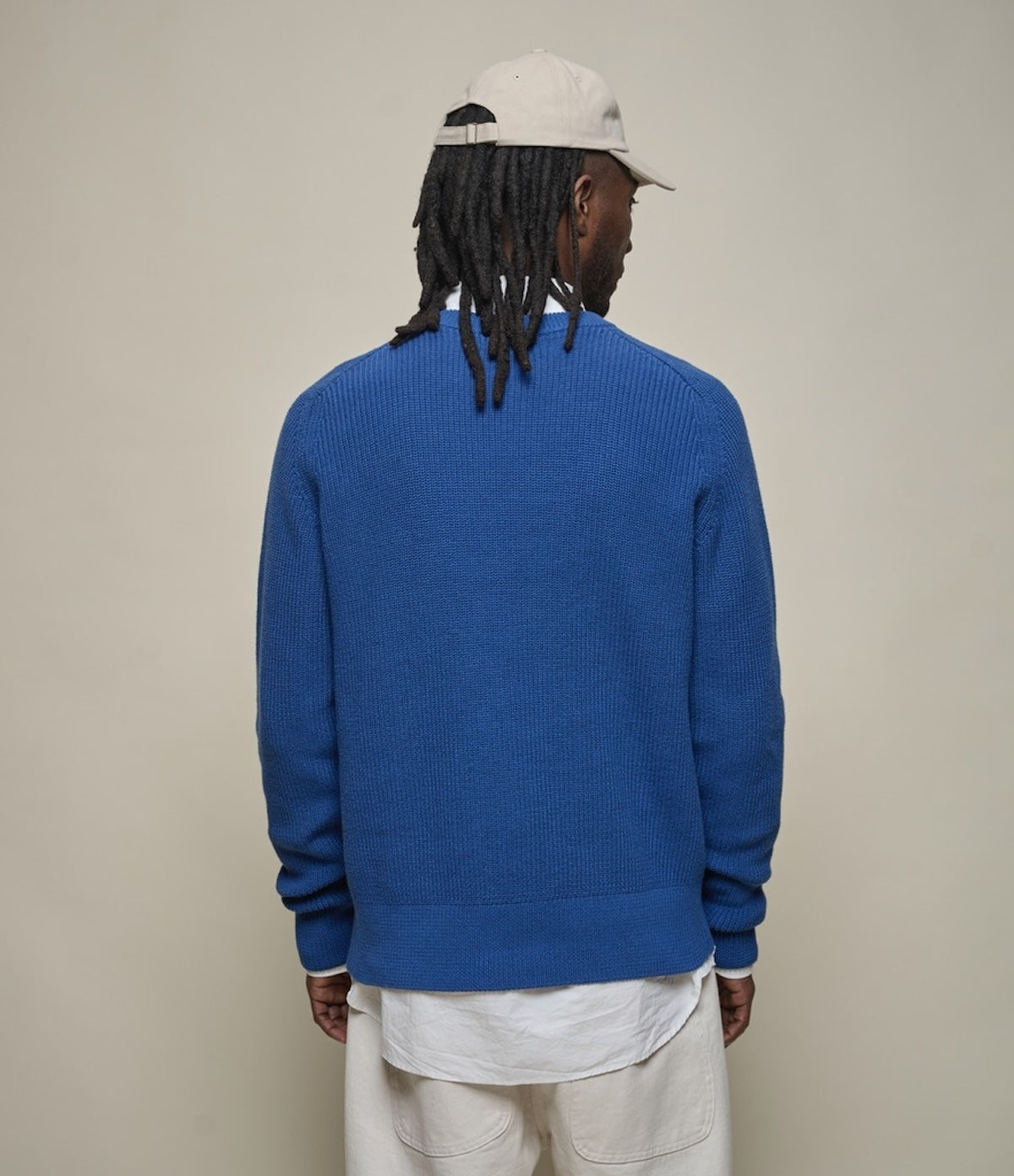 MERZ B. SCHWANEN RIBBED KNIT PULLOVER - WASHED BLUE