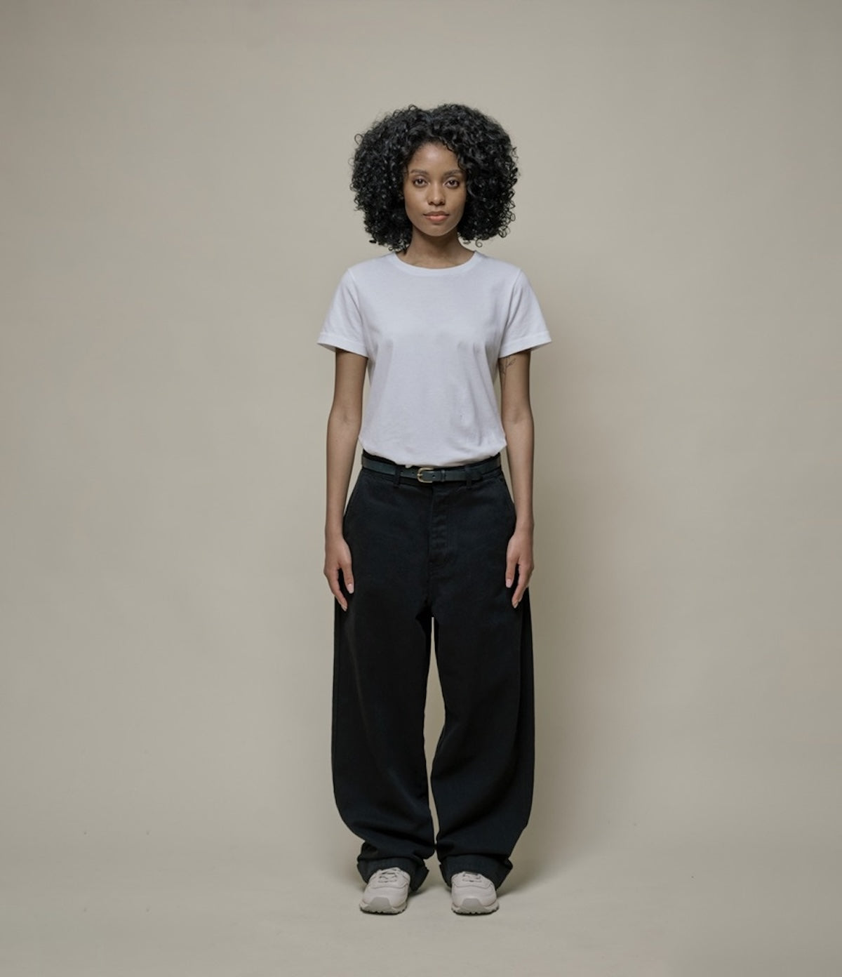 MERZ B. SCHWANEN UNISEX HIGH RISE CHINO - BLACK