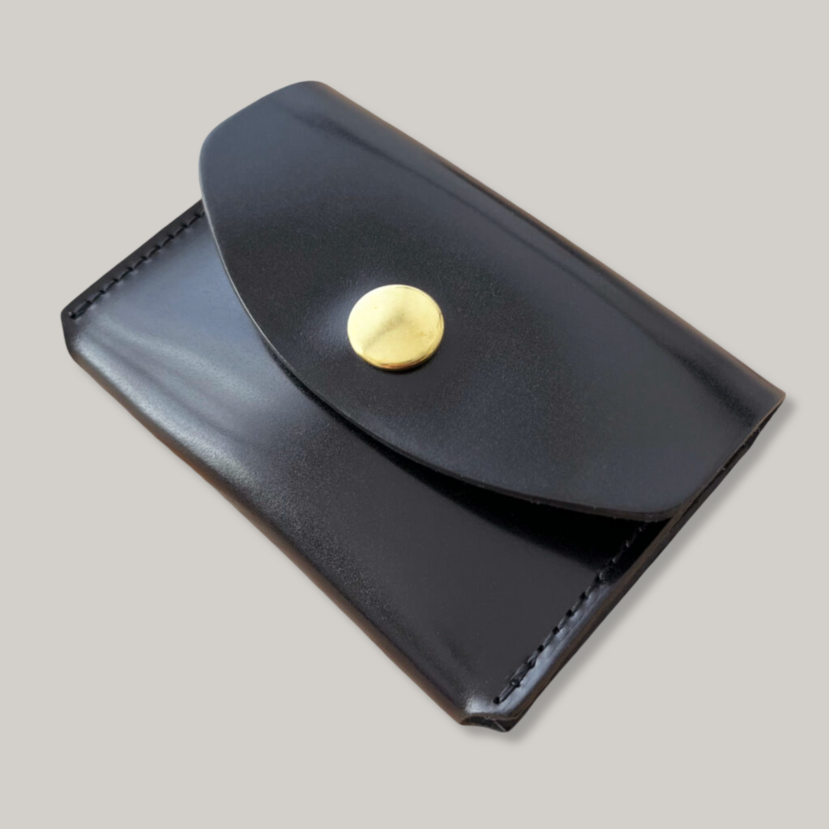 KOBASHI STUDIO CORDOVAN CARD CASE WALLET - BLACK