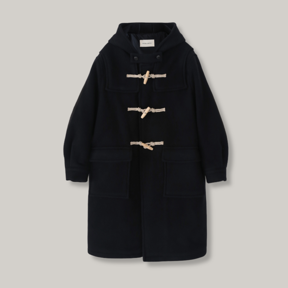 NOTHING WRITTEN CLASSIC DUFFLE COAT - NAVY
