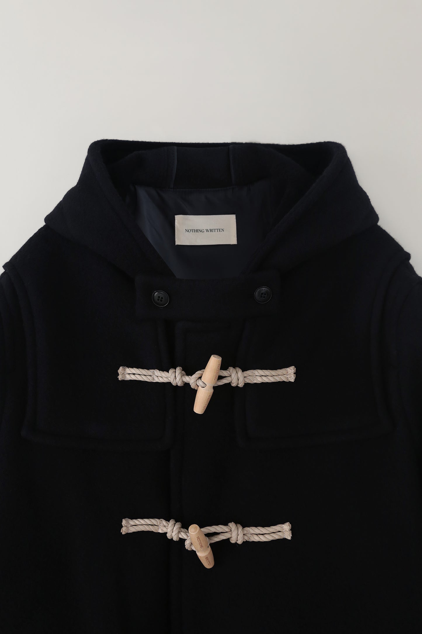 NOTHING WRITTEN CLASSIC DUFFLE COAT - NAVY