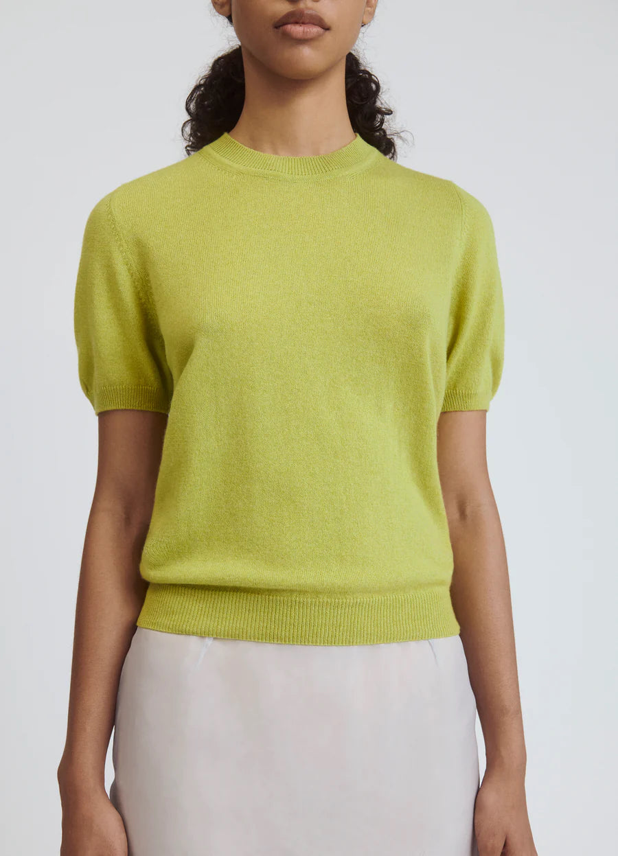 &DAUGHTER EMER CASHMERE T-SHIRT - LIME