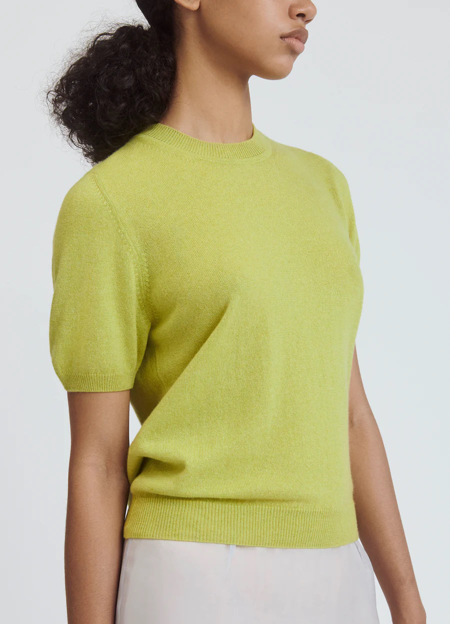 &DAUGHTER EMER CASHMERE T-SHIRT - LIME
