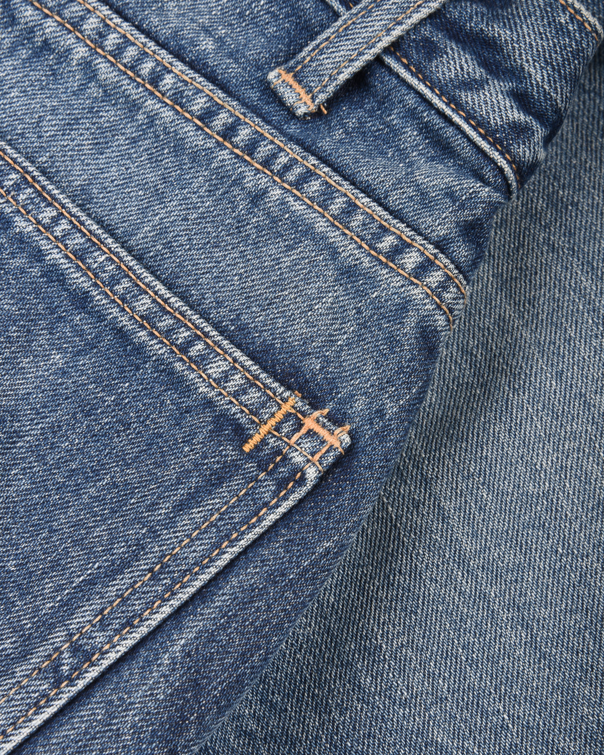 CIOTA WIDE BAGGY 5 POCKET PANTS - MEDIUM BLUE