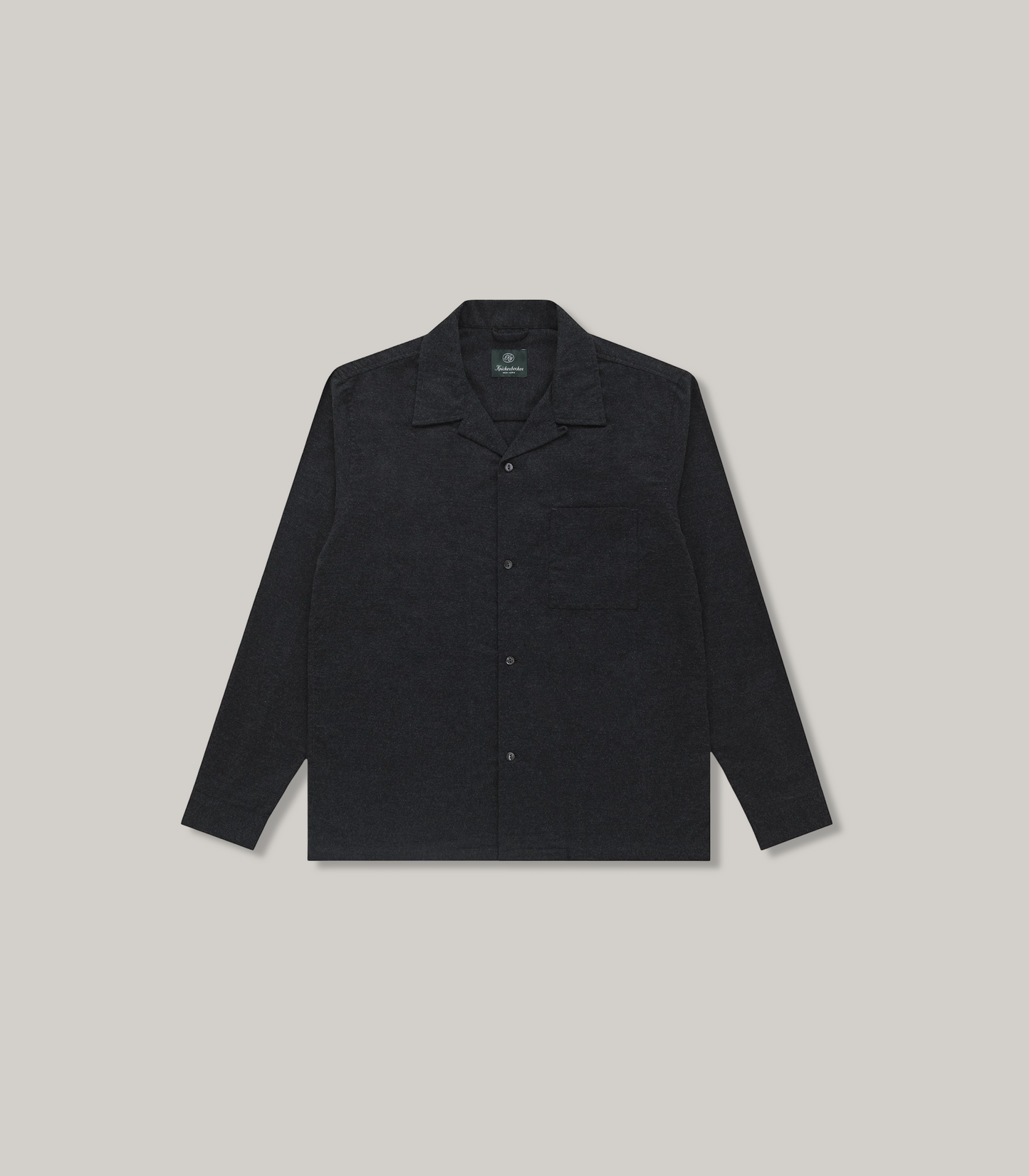 KNICKERBOCKER HILL COTTON & CASHMERE SHIRT - CHARCOAL