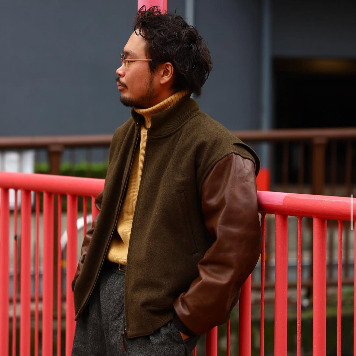 NIGEL CABOURN MAINLINE 40's TANKER JACKET - ARMY MELTON KHAKI