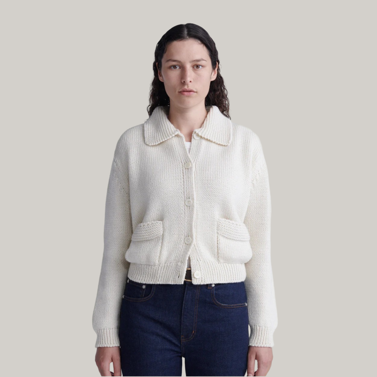 &DAUGHTER IRISH POCKET JACKET - ECRU