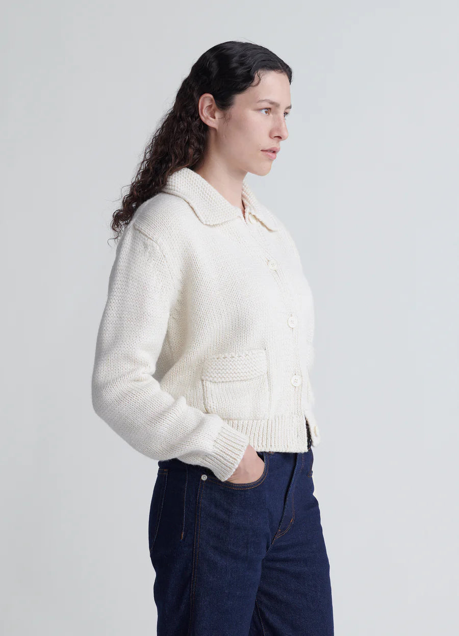 &DAUGHTER IRISH POCKET JACKET - ECRU