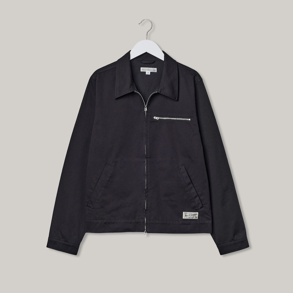 MERZ B. SCHWANEN JKT07 UNISEX ZIP JACKET - DEEP BLACK