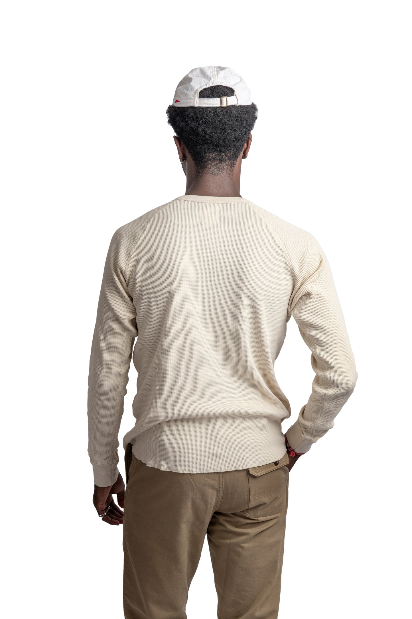 HEIMAT HENLEY WAFFLE TOP - SEASHELL