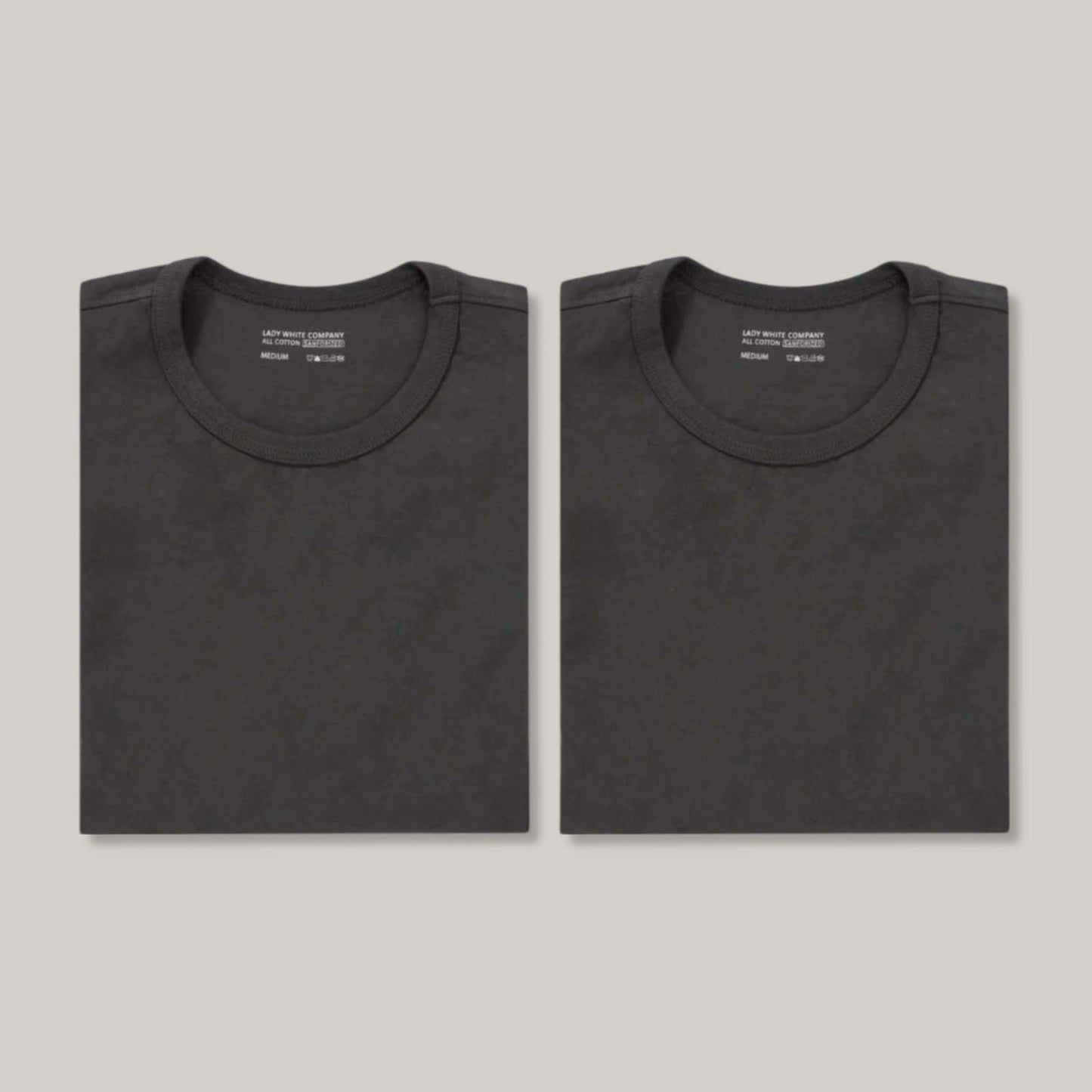 LADY WHITE CO. TEE 2 PACK - PEWTER