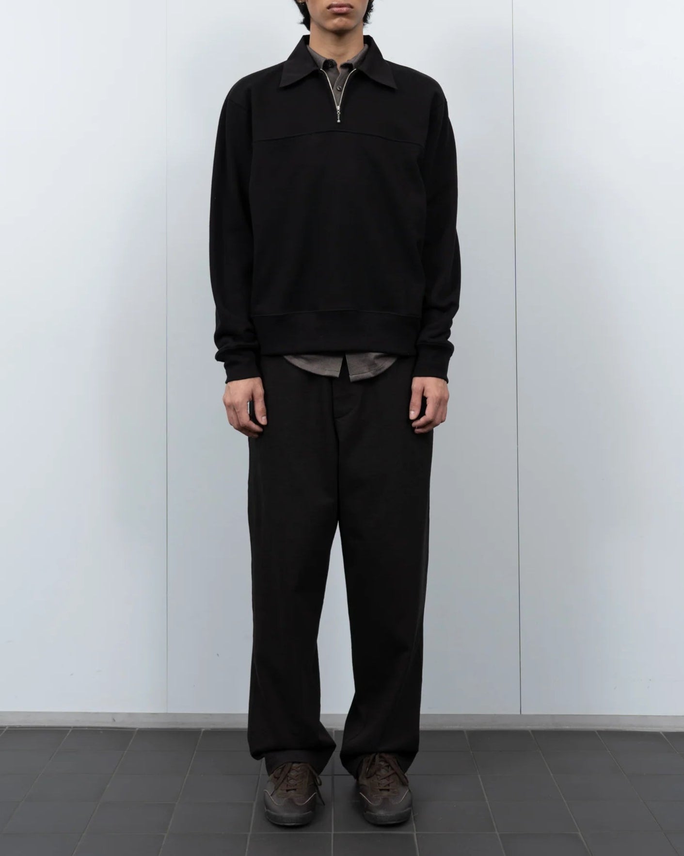 LADY WHITE CO. ANDERSON QUARTER ZIP - BLACK
