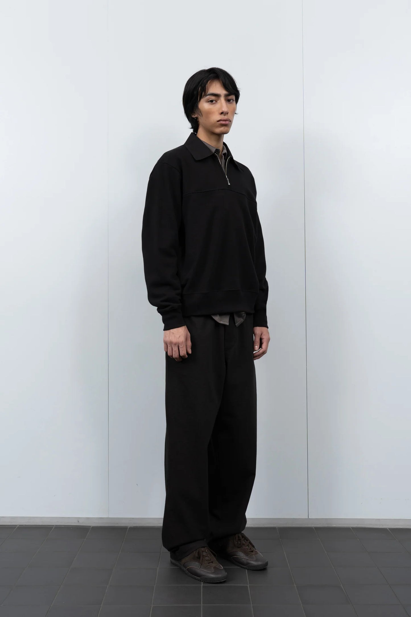 LADY WHITE CO. ANDERSON QUARTER ZIP - BLACK