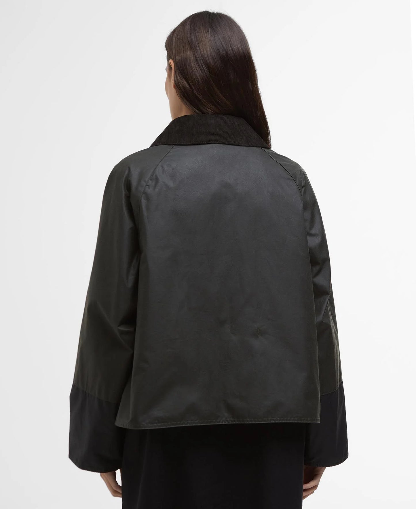 BARBOUR ALMA WAXED JACKET - ARCHIVE OLIVE/ BLACK/ BEECH