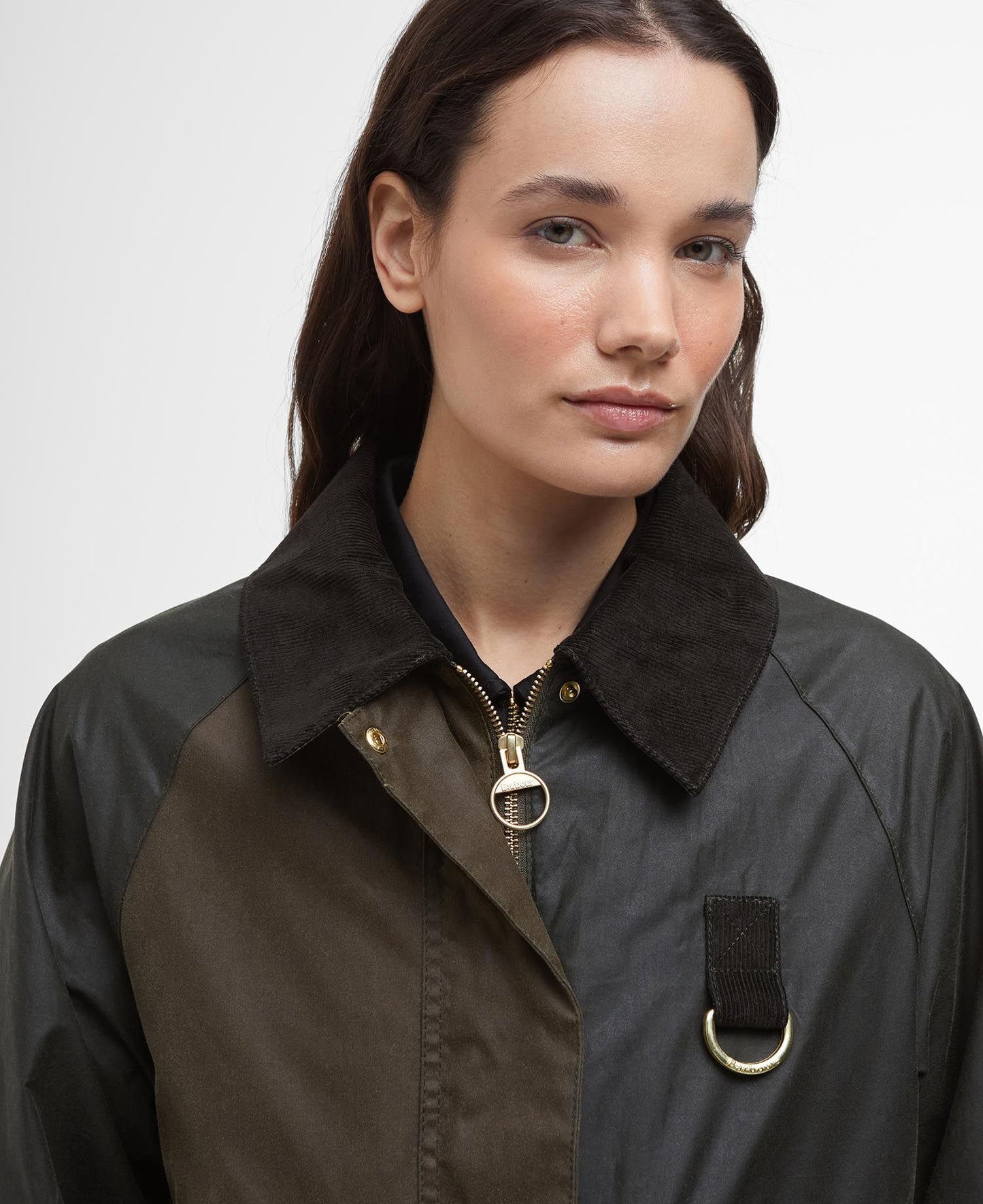 BARBOUR ALMA WAXED JACKET - ARCHIVE OLIVE/ BLACK/ BEECH