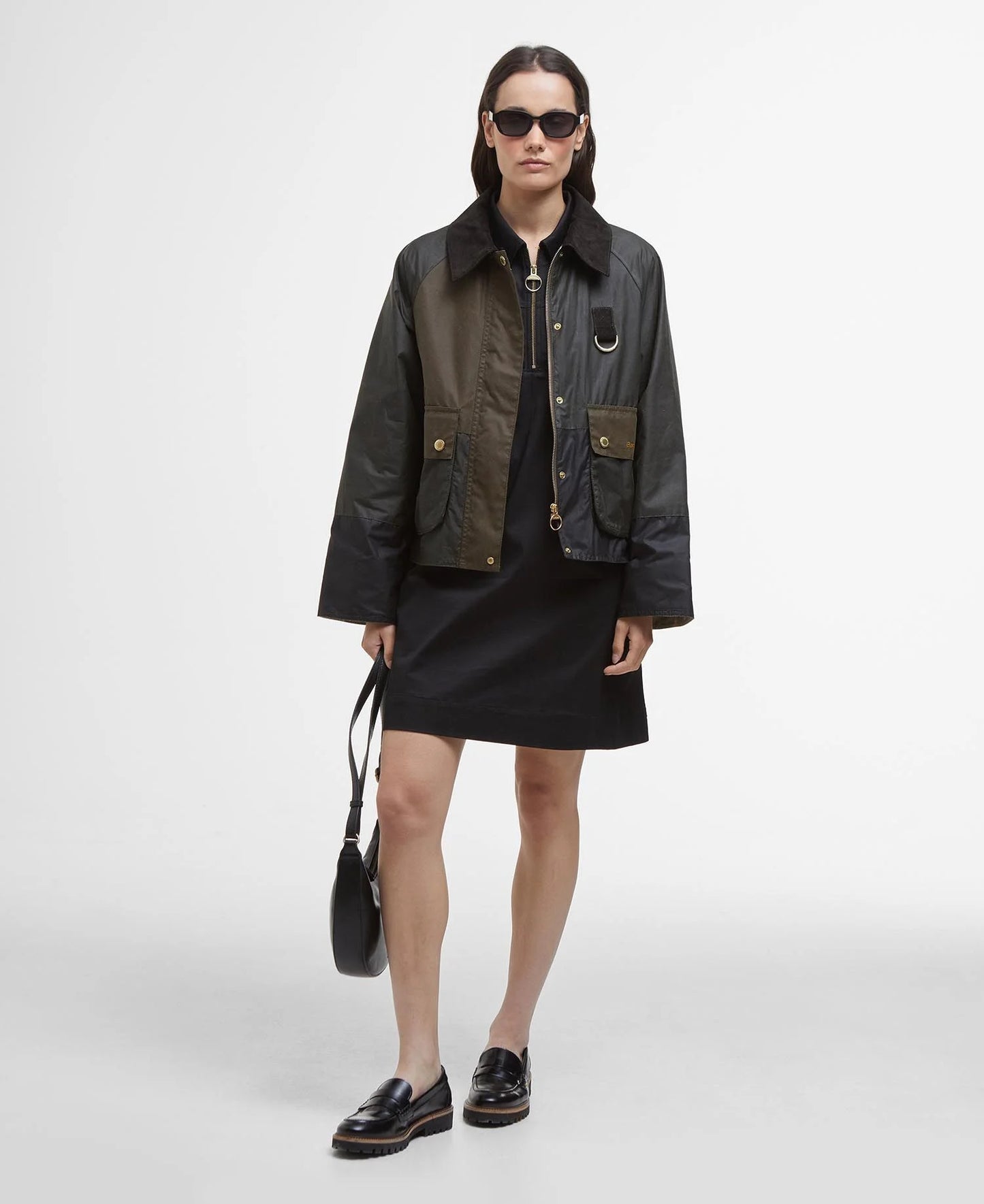 BARBOUR ALMA WAXED JACKET - ARCHIVE OLIVE/ BLACK/ BEECH