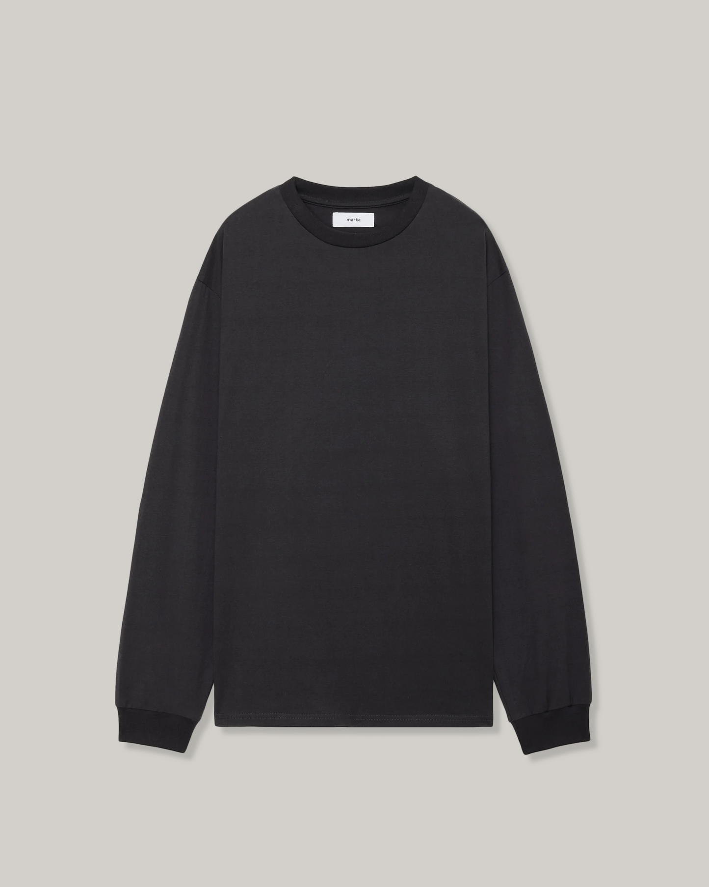 MARKA CREW NECK L/S TEE - CHARCOAL
